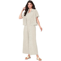 Toplot Jumpsuit For Women || Coordset For Women || Co Ord Western(Jump-Suit-5225-Cream-M)