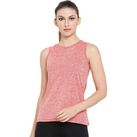 Clovia Women Polyester Tank Slim Fit Sports T-Shirt (At0070P04Xl_Red_X-Large)