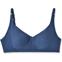Clovia Womens Cotton Full Cup Non Padded Non Wired Bra (Br0636A0838C_Blue_38C)