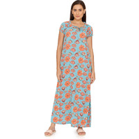 Zivame Women's Rayon Maxi Casual Nightgown (Zi61Tmfash0Blue000Xs_Yellow_Xs)