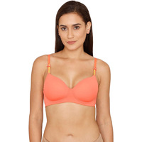 Zivame Women's Polyamide Padded Non-Wired Casual 3/4Th Coverage Bra (Zi113Tfash00Red0034D_Orange_34D)