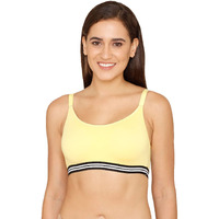 Zivame Women's Cotton Elastane Non Padded Underwire_Type.Value Casual Full Coverage Bralette Bra (Zi111Wfashbyelwsmall_Yellow_Small)