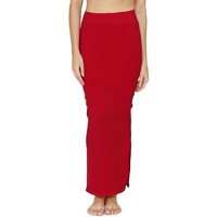Zivame All Day Seamless Mermaid Saree Shapewear With Removable Drawcord For Women - Tango Red1