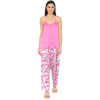 Zivame Women's Pyajama Sets Relaxed Pajama (Zi633W-Candy Pink_Candy Xl)