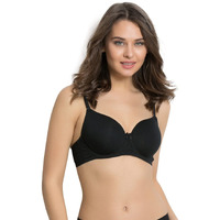 Zivame Women's Half Cup Padded Wired Bra (Zi1135-Anthracite_Black_34B)