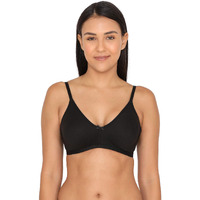 Zivame Women's Synthetic Padded Wire Free Everyday Bra (Zi1885Core0Blak_Black_32C_Black_32C)