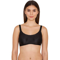 Zivame Women's Polyamide Non Padded Wire Free Casual T-Shirt Bra (Zi010170M8-Jet Black_Jet 32C)