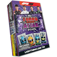 Topps Turbo Attax Formula 1 2025 Trading and Collectible Card Game(Mega Tin - Lightining Lids)
