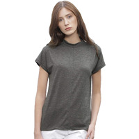 Fabricorn Plain Anthra Stylish High Neck Cotton Tshirt For Women (Anthra, Xx-Large)