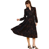 Sheetal Associates Womens Casual Full Sleeve Crepe Fit & Flare Dress | Comfortable Relaxed Fit Summer Party Dress