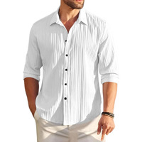 Royalscout Mens Cotton Blend Full Sleeve Short Kurta Featuring Mandarin Collar Perfect For Ethnic Styling, Work Gatherings, Or Festive Events White