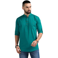 Deemoon Mens Regular Fit Solid Spread Collar Casual Shirt With A Trendy Mandarin Collar Crafted From A Premium Cotton Blend Rama