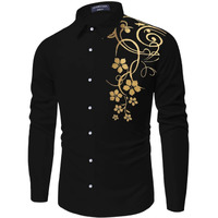 Zartha Men Solid Casual Cotton Shirt (Black, 42)