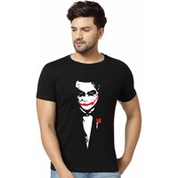 Uniplanet Store Cotton Half Sleeve Regular Fit Graphic Superhero Joker Black Mens T-Shirt Xl Size