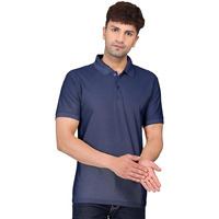 Baghadbillo Mens Regular Fit Solid Polo Half Sleeve T-Shirt Navy Blue