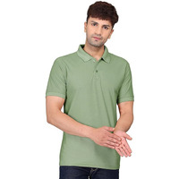 Baghadbillo Mens Regular Fit Solid Polo Half Sleeve T-Shirt Pista
