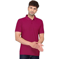 Baghadbillo Mens Regular Fit Solid Polo Half Sleeve T-Shirt Rani
