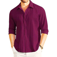 Funky Rich Mens Cotton Solid Classic Fit Shirt (Fr-3294-White-M_Sf-White)