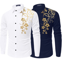 Zartha Men Solid Casual White Shirt (44, White_Navy Blue)