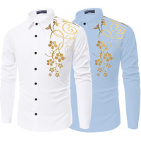 Zartha Men Solid Casual White Shirt (42, White_Sky Blue)