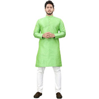 Baghadbillo Mens Jcard Straight Kurta (Jcard Kurta Orange -42)