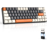 Varna Pro : Mechanical wireless keyboard: Body Color: Orange/White, switch blue