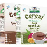 TummyFriendly Foods USDA Certified Organic Sprouted Ragi and 100% Organic Sprouted Ragi, MoongDal, Beetroot Porridge Mixes , Made of Organic Sprouted Ragi for Baby, Rich in Calcium, Iron, Protein, Fibre & Micro-Nutrients ,200g Each, 2 Packs Cereal (400 g, Pack of 2, 6+ Months)