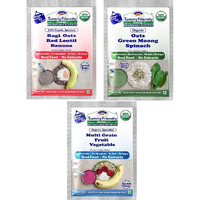 TummyFriendly Foods USDA Certified Stage3 Porridge Mixes Trial Packs - Ragi, Oats, MultiGrain |Organic Baby Food for 8 Months Old Baby |3 Packs, 50g Each Cereal (150 g, Pack of 3, 24+ Months)