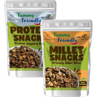 TummyFriendly Foods TummyFriendly Healthy Snacks for Kids-ChocoCripsies-MilletBites-ProteinBites Puffcorn (2 x 70 g)