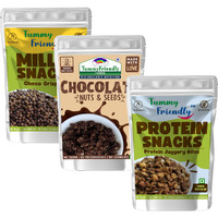 TummyFriendly Foods TummyFriendly Healthy Snacks for Kids-ChocoCripsies-MilletBites-Choconuts Puffcorn (2 x 70 g)