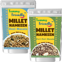 TummyFriendly Foods TummyFriendly Millet Namkeen Mixture. Healthy Snacks Chat,Desi,-2, 70g Each Puffcorn (2 x 70 g)