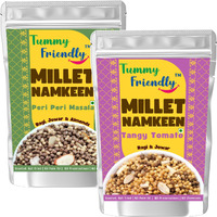 TummyFriendly Foods TummyFriendly Millet Namkeen Mixture. Healthy Roasted Namkeen Snacks-5, 70g Each Puffcorn (2 x 70 g)