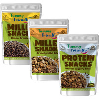 TummyFriendly Foods TummyFriendly Healthy Snacks for Kids for School - ChocoCripsies-SweetnSalt Puffcorn (3 x 70 g)