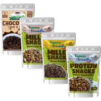 TummyFriendly Foods TummyFriendly Healthy Snacks for Kids--ChocoCripsies-MilletBites-SweetnSalt Puffcorn (4 x 70 g)