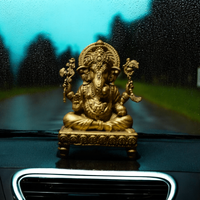 Ganesh ji on chowki- Car dashboard