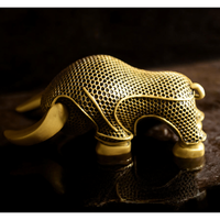 Bull Geometrical Sculpture  Symbol of Strength, Prosperity, and Ambition