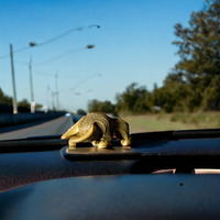 Bull Geometrical Sculpture  Car Dashboard