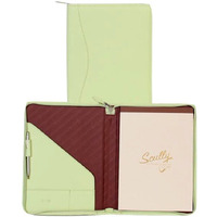 Scully Soft Lamb Leather Zip Letter Pad (Mint)