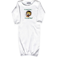Lil' Cub Hub Baby Long Sleeve Gown Lion 3-6 White