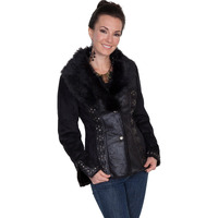 Scully Women's Honey Creek Faux Suede and Fur Jacket Black US