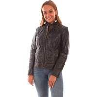 Scully Womens Classic Vintage Lamb Jacket Large Black