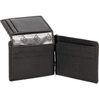 Karla Hanson RFID Blocking Leather Money Clip with Card Insert (Black)