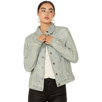 Scully Western Jacket Womens Leather Jean Button XL Denim F0_L1041