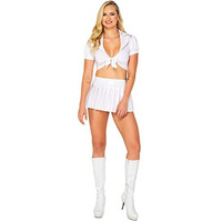 Roma Costume Women's 2pc Schoolgirl Angel Costume, White, Small