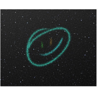 Onetify Smiley Face in Space Jigsaw Puzzle 500-Piece