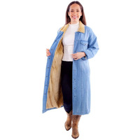 Scully Western Jacket Womens Long Sherpa Lined Snap XXL Denim F0_HC902
