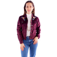 Scully Western Jacket Womens Velvet Embroidered XXL Burgundy F0_HC900