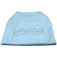 Mirage Pet Products Beach Sandals Rhinestone Pet Shirt, Medium, Baby Blue