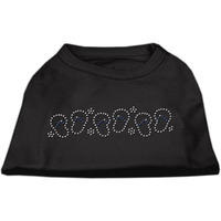 Mirage Pet Products Beach Sandals Rhinestone Pet Shirt, Large, Black