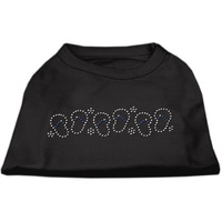 Mirage Pet Products Beach Sandals Rhinestone Pet Shirt, Small, Black